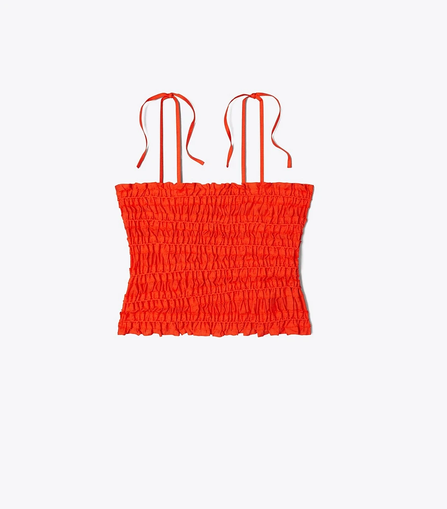 Smocked Viscose Top