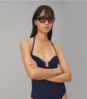 Solid Bandeau One-Piece