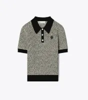 Speckled Knit Polo