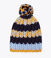 Striped Beanie And Scarf Set