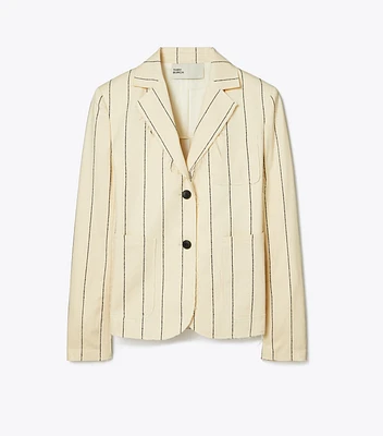 Striped Cotton Blazer
