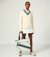 Striped Tennis Tote