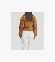 Suede Bomber Jacket