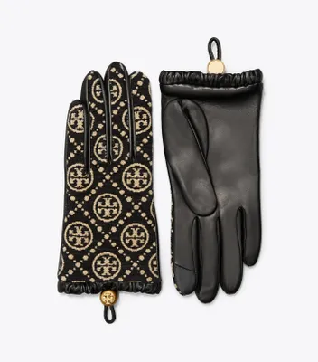 T Monogram Chenille Gloves