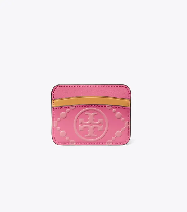 Tory Burch Heart Coin Case Key Fob in Pink