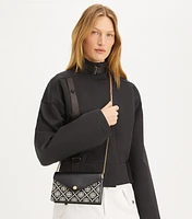 T Monogram Contrast Embossed Envelope Crossbody
