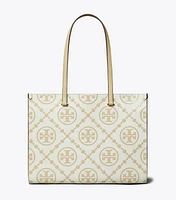 T Monogram Contrast Embossed Tote