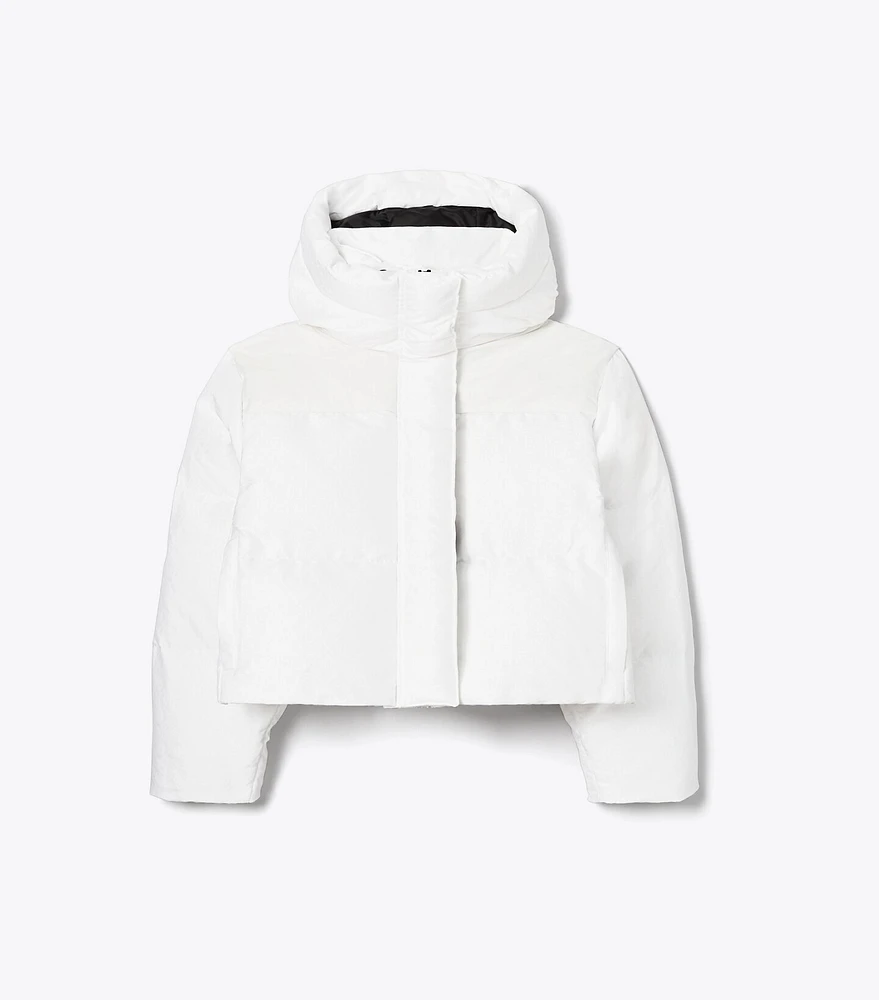 T Monogram Cropped Down Jacket