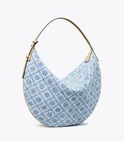 T Monogram Denim Balloon Bag