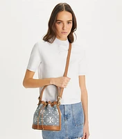 T Monogram Denim Bucket Bag