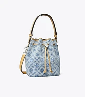 T Monogram Denim Bucket Bag