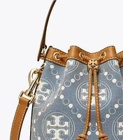 T Monogram Denim Bucket Bag