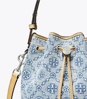 T Monogram Denim Bucket Bag