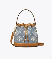 T Monogram Denim Bucket Bag