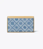 T Monogram Denim Envelope Crossbody