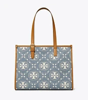 T Monogram Denim Small Tote