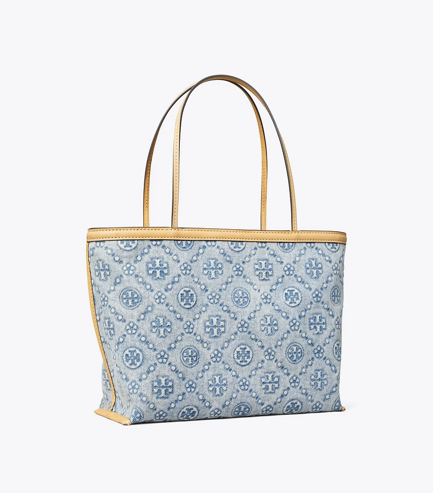 T Monogram Denim Tote