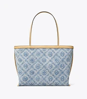 T Monogram Denim Tote