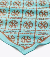 T Monogram Double-Sided Silk Square Scarf 