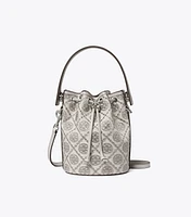 T Monogram Embellished Mini Bucket Bag