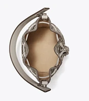 T Monogram Embellished Mini Bucket Bag