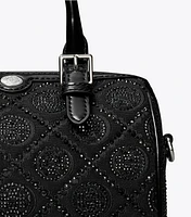 T Monogram Embellished Petite Barrel Bag