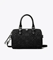 T Monogram Embellished Petite Barrel Bag