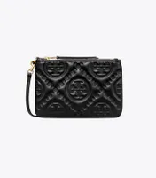 T Monogram Embossed Pouch