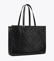 T Monogram Embossed Tote