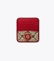 T Monogram Embroidered Card Case