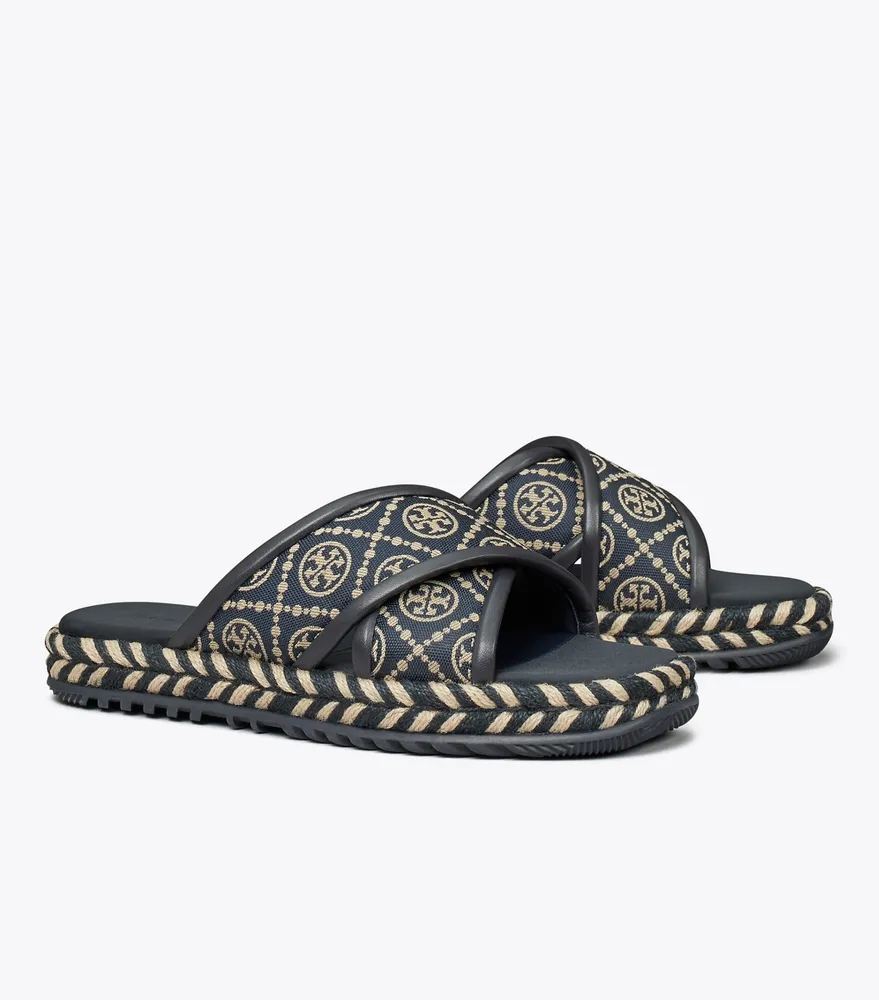 T Monogram Espadrille Slide