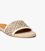 T Monogram Espadrille Slide