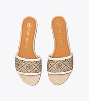 T Monogram Espadrille Slide