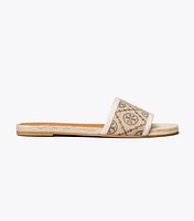 T Monogram Espadrille Slide