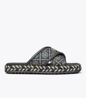 T Monogram Espadrille Slide