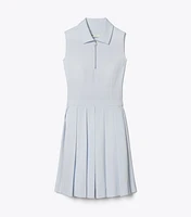 T Monogram Jacquard Pleated Golf Dress