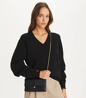 T Monogram Leather Crossbody