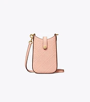 T Monogram Leather Phone Crossbody