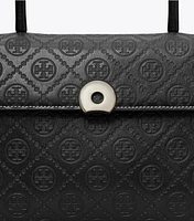 T Monogram Leather Small Deville Bag