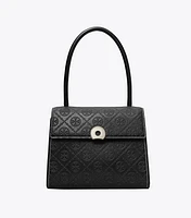 T Monogram Leather Small Deville Bag