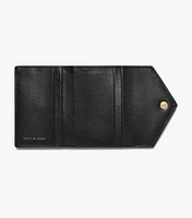 T Monogram Leather Small Envelope Wallet