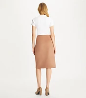 T Monogram Midi Wrap Skirt