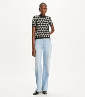 T Monogram Mock-Neck Tee
