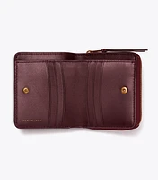 T Monogram Patent Embossed Bi-Fold Wallet