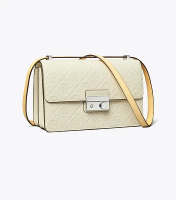T Monogram Pebble Shoulder Bag