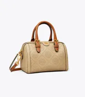 T Monogram Perforated Mini Barrel Bag