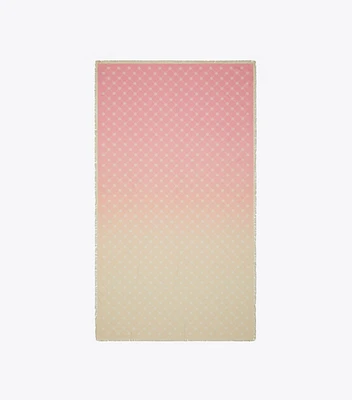 T Monogram Silk Oblong Scarf