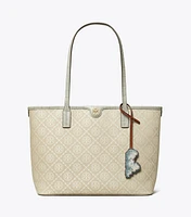 T Monogram Small Cloud Zip Tote