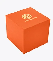 T Monogram Tory Watch, Luggage Leather/Gold-Tone Stainless Steel, 32 x 42MM 