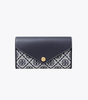 T Monogram Wide Envelope Wallet